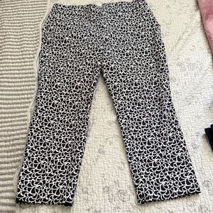 Chico's Black and White Cropped Pants